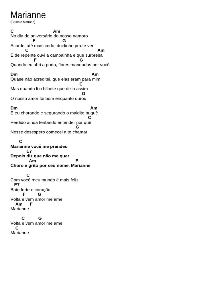 Letra da Música 
