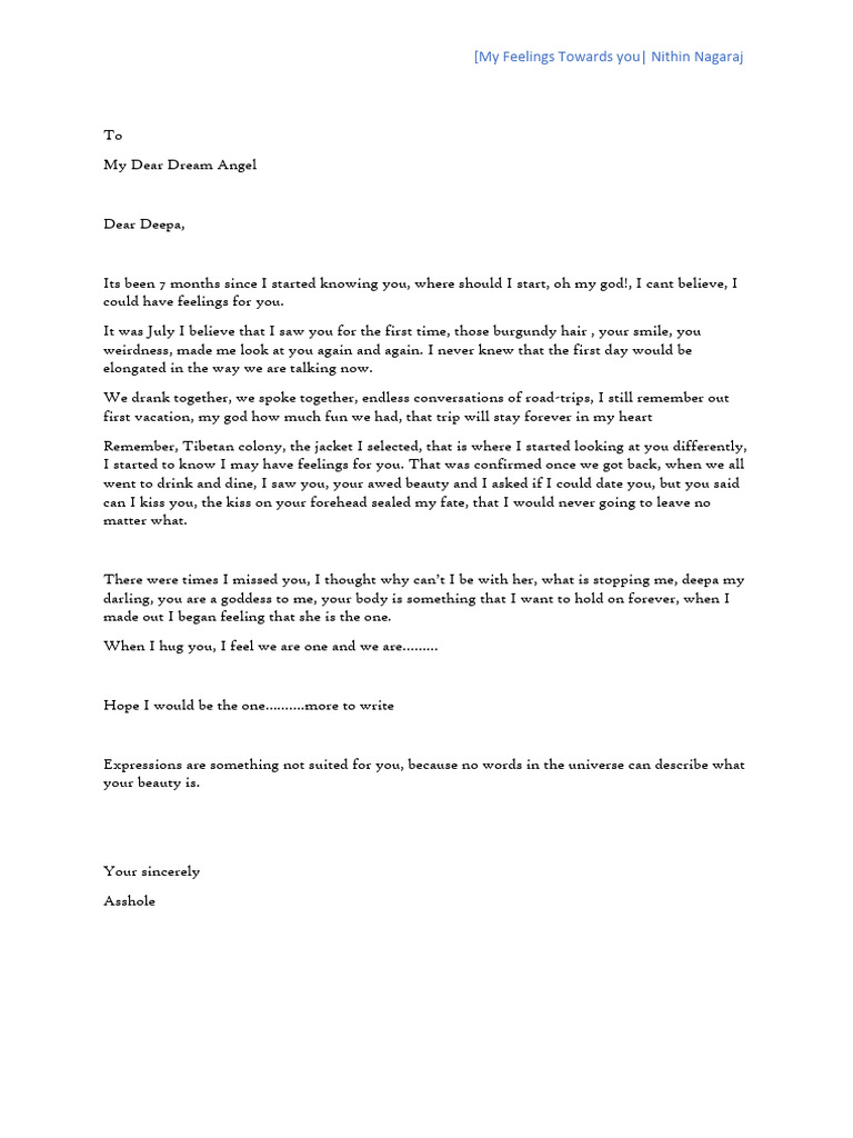 Love Letter to Deepa | PDF