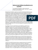 Breve reseña histórica de las Políticas de población en la Argentina