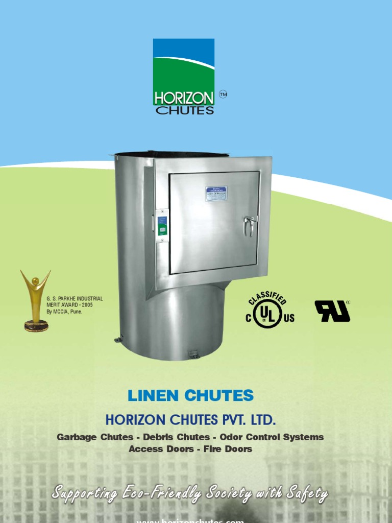 Linen Chute(Laundry)Horizon Chutes Fire Sprinkler System Door