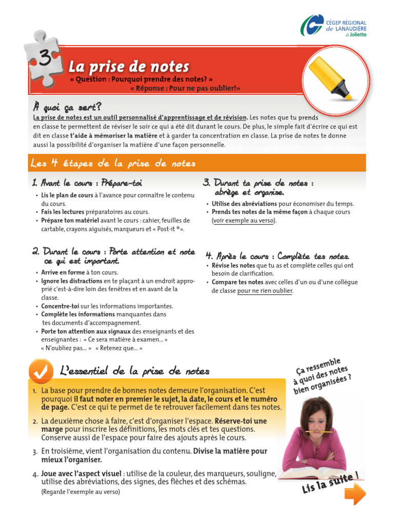 Guide pratique pour une prise de notes efficace | PDF