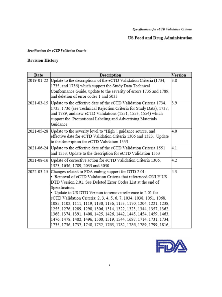 eCTD Module 1 Backbone File Specs | PDF | Xml | Specification ...