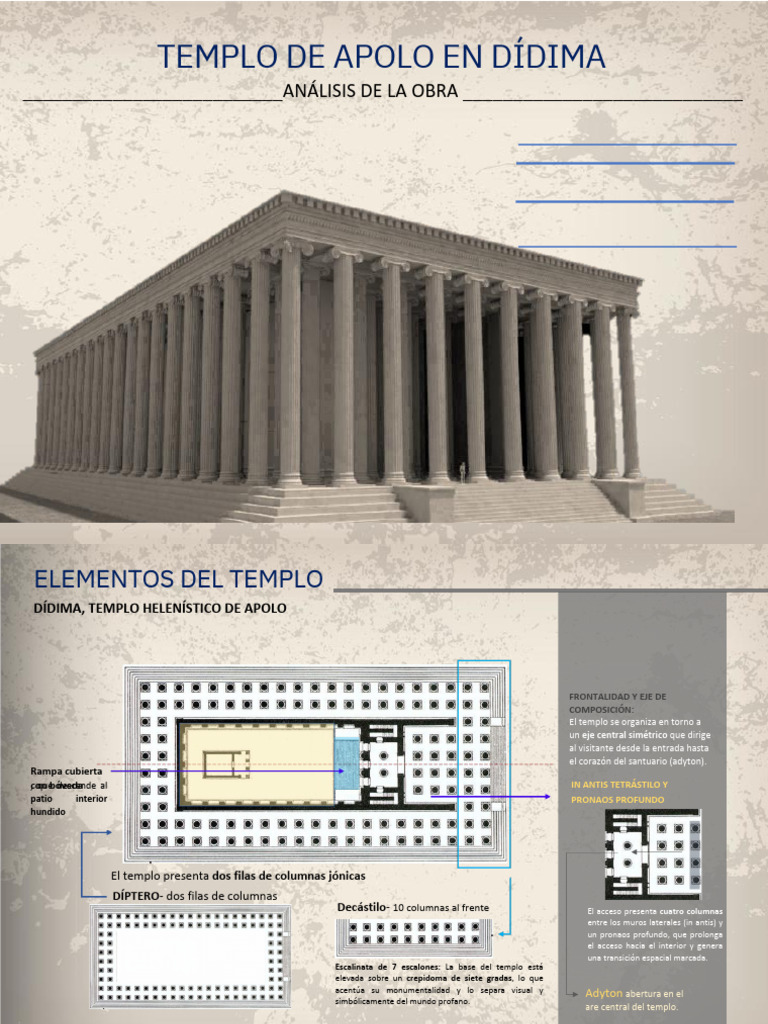 Análisis del Templo de Apolo en Dídima | PDF | Columna | Antiguedad clasica
