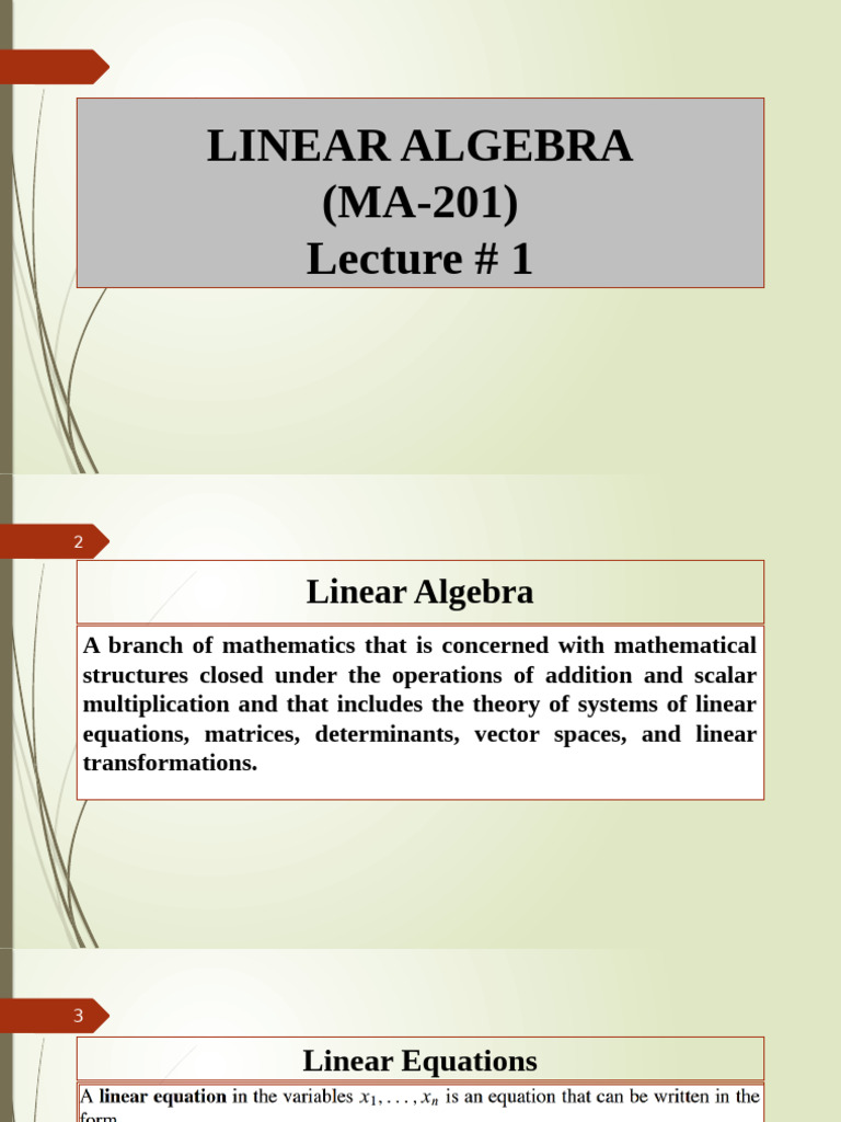 Lecture # 1 | PDF