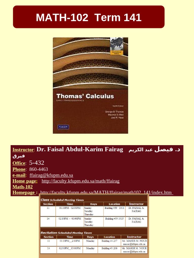 MATH102 Lecture1 | PDF | Integral | Calculus