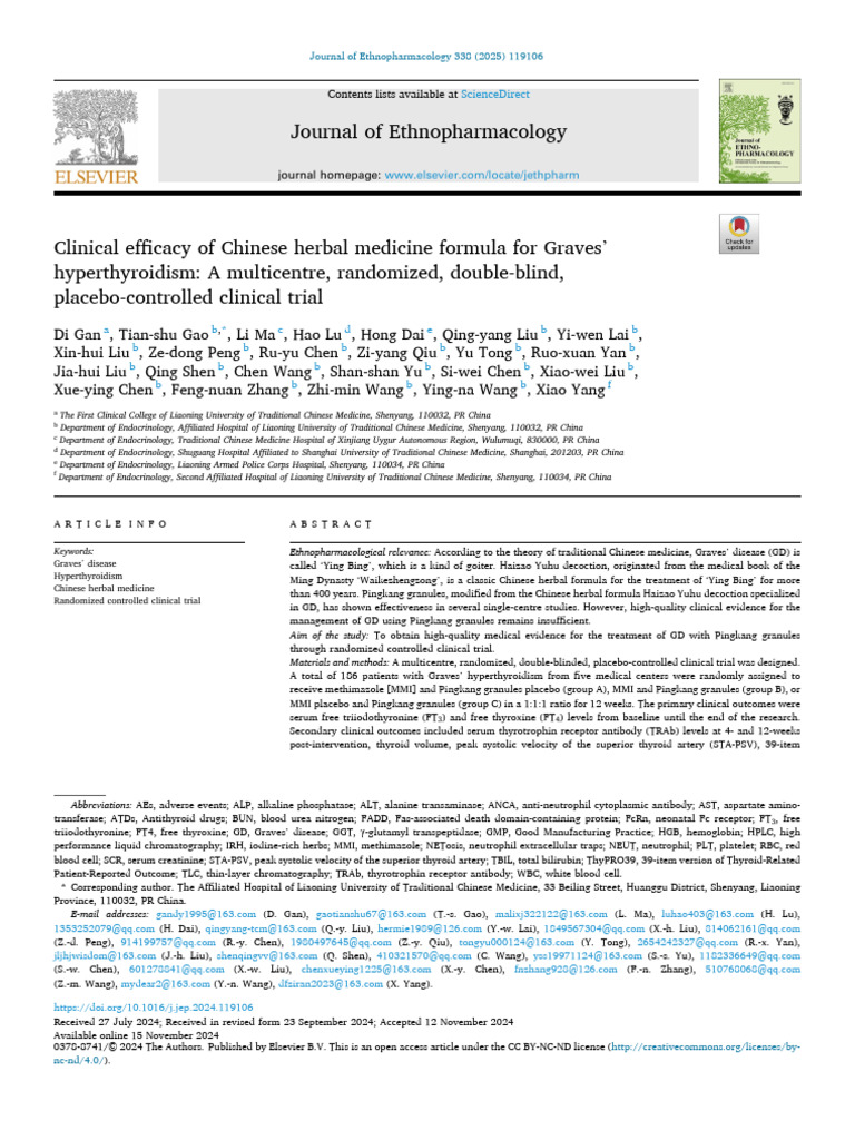 Clinical Efficacy of Chinese Herbal Medicine Formula For Gra 2025 ...