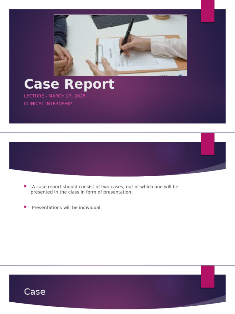 Clinical Case Report Guidelines | PDF