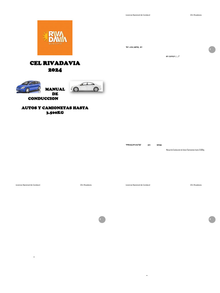 Cuadernillo de Autos Cat b1 2024 | PDF | Tráfico | Semáforo
