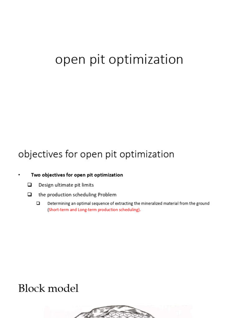 Open Pit Optimization Techniques | PDF | Mining | Mathematical Optimization