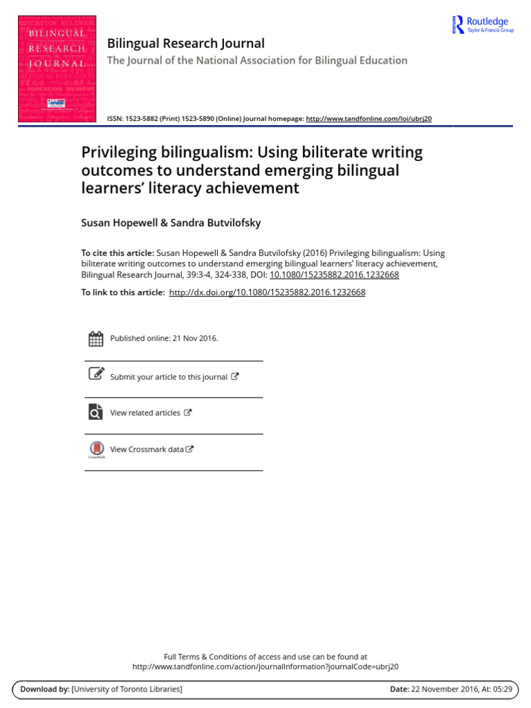 Biliteracy in Bilingual Education | PDF | Multilingualism | Literacy