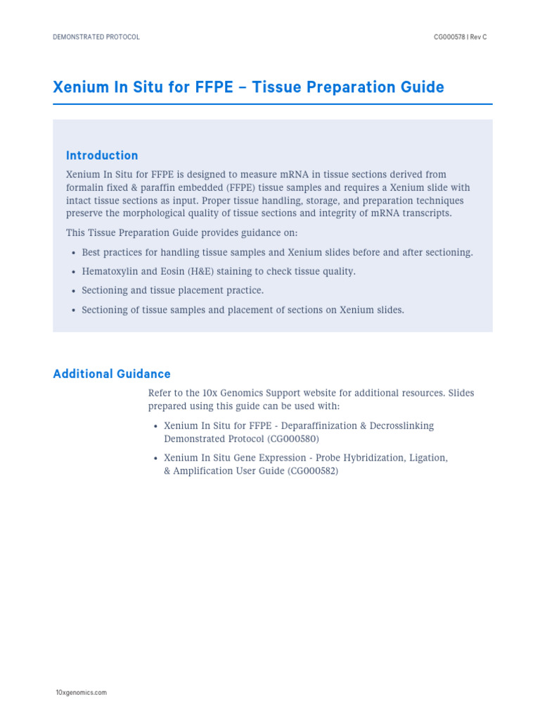 CG000578 Demonstrated Protocol XeniumInSituProtocolsFFPE ...