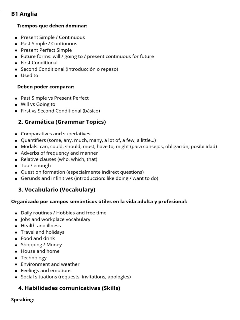 b1 Anglia | PDF | Syntax | Language Mechanics