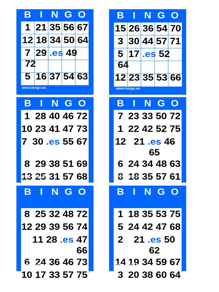 Números de Bingo en www.bingo.es | PDF