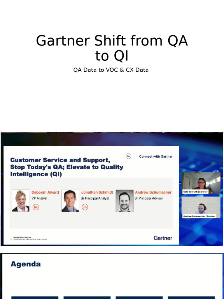 Gartner Webinar - Shift From QA To QI | PDF