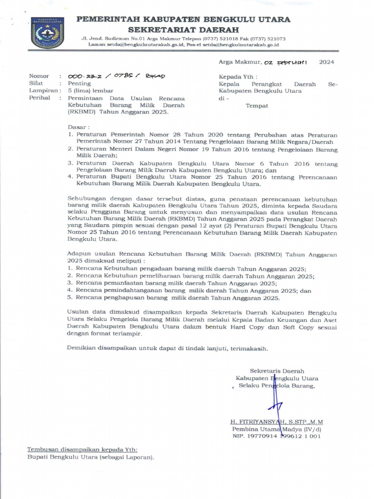 Usulan RKBMD 2025 | PDF
