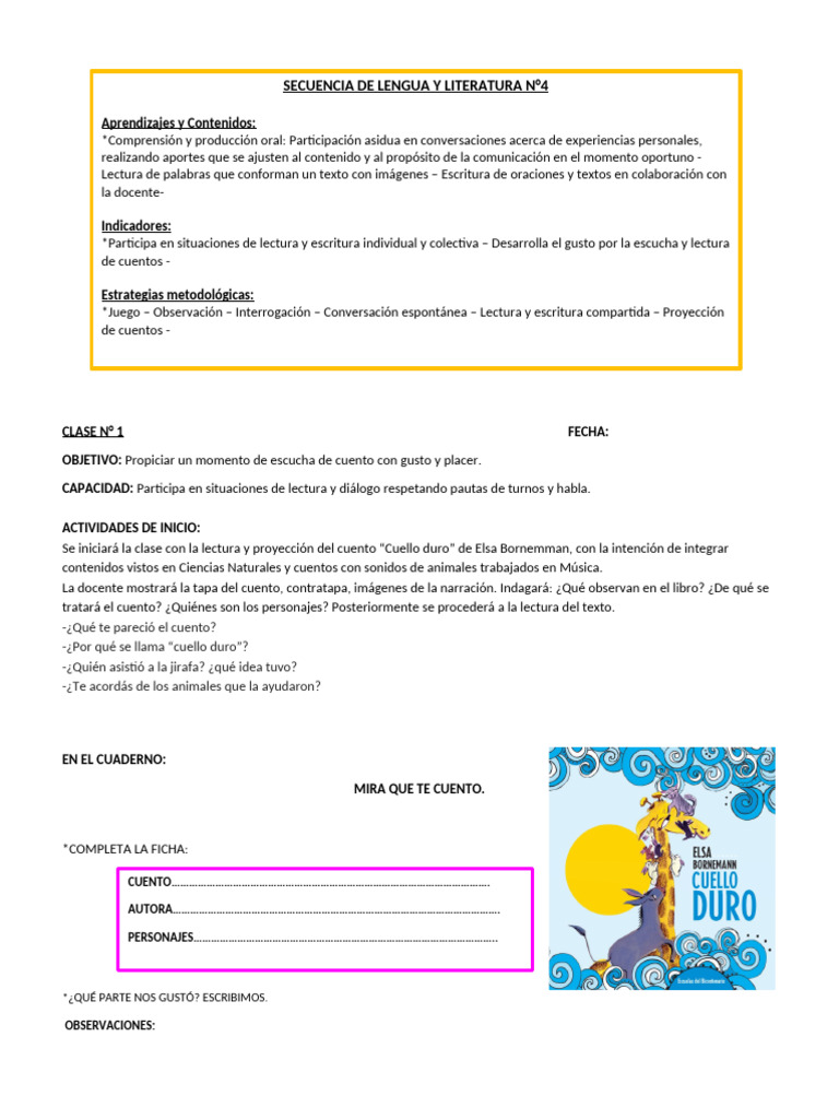 Actividades de Lectura y Escritura Infantil | PDF | Alfabeto | Cuentos