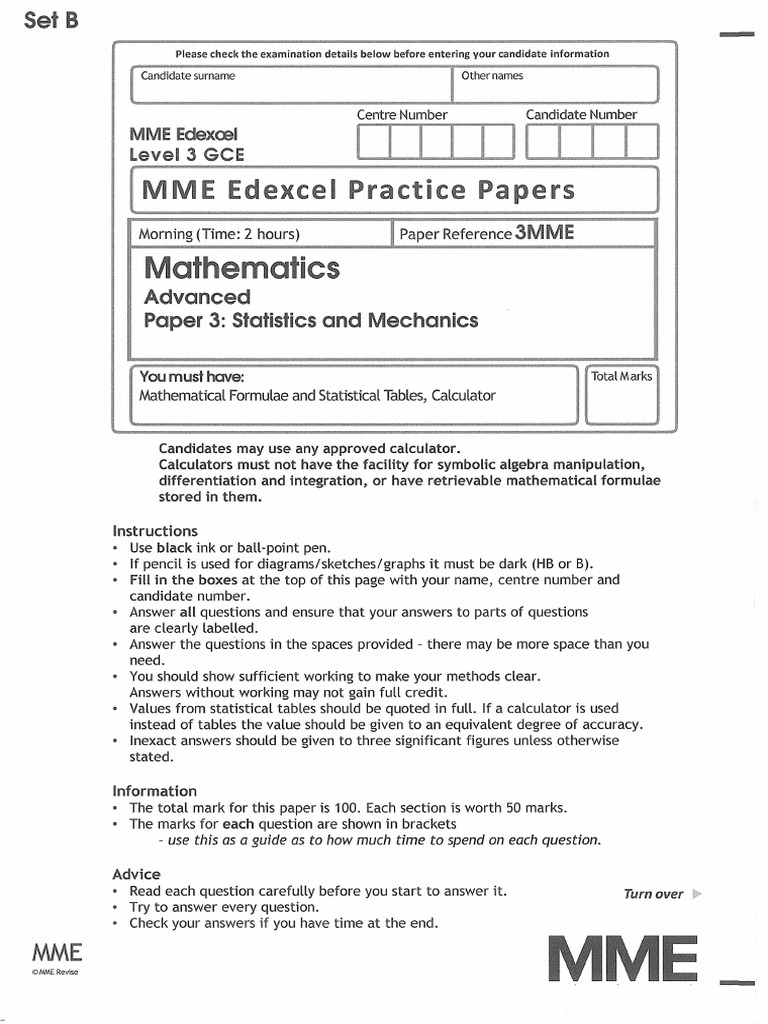 Set B - Paper 3 | PDF