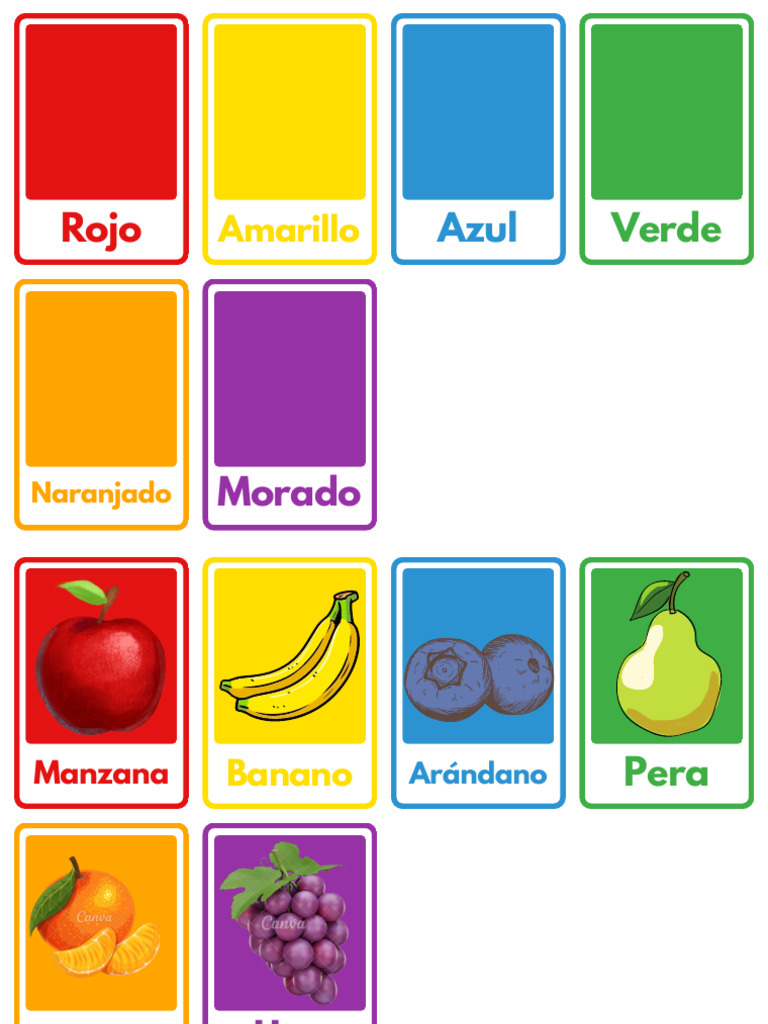 Nombres de Colores Simple Fichas | PDF