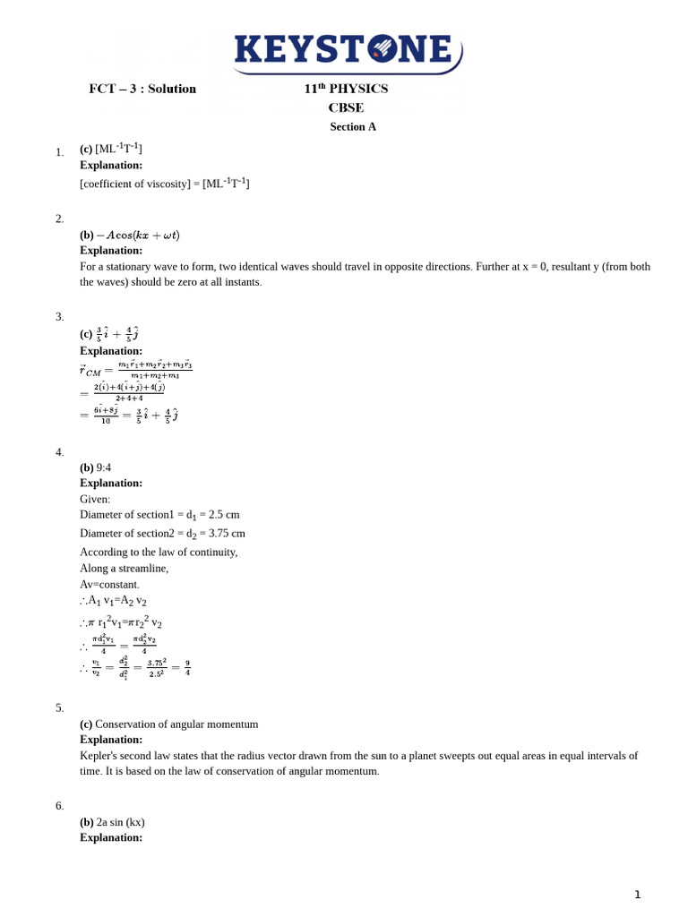 Physics FCT 3 Sol | PDF | Friction | Force