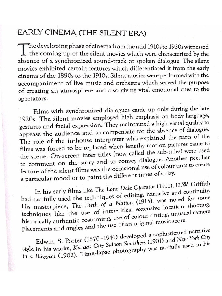 Early Cinema, Classical Hollywood Cinema, Contemporary Hollywood Cinema ...