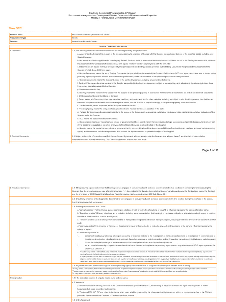 General Conditions of Contract for Goods | PDF | Indemnity | Legal ...
