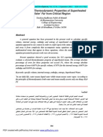 Computation Thermodynamic Properties of Super Heated Water