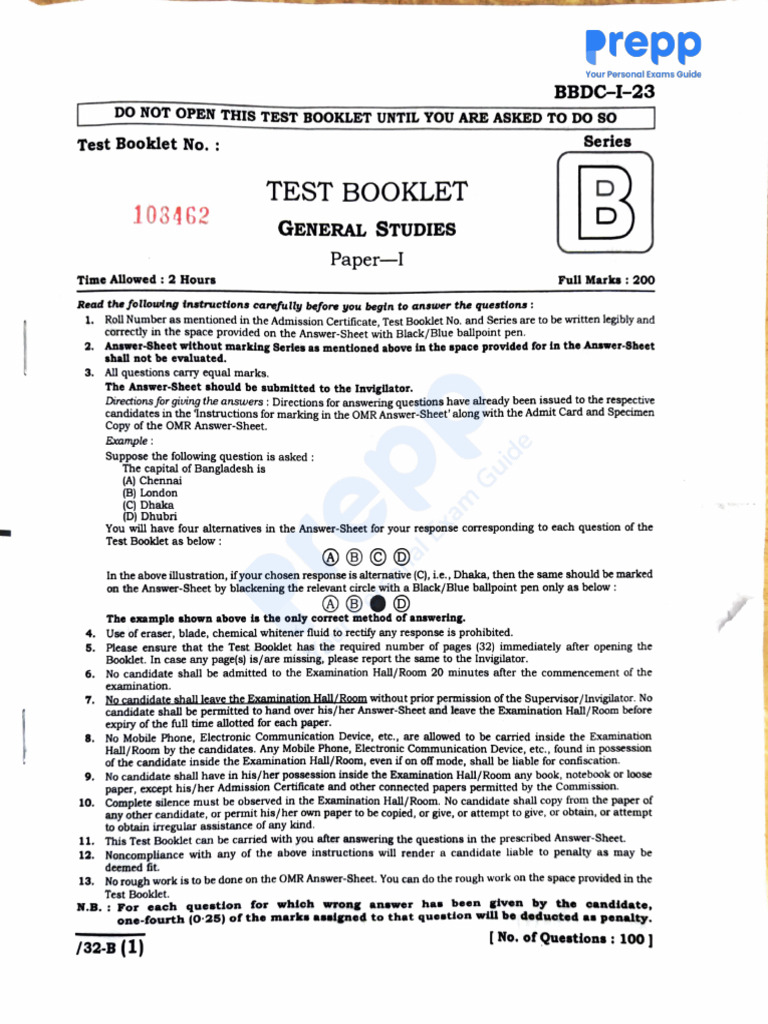 APSC CCE 2024 Prelims Paper 1 | PDF
