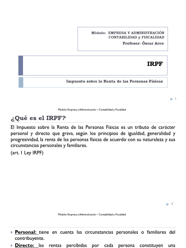 Guía Completa sobre el IRPF en España | PDF | Impuestos | Contabilidad