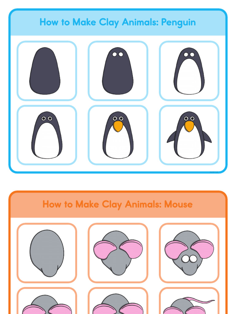 Clay Animal Craft Worksheet | PDF