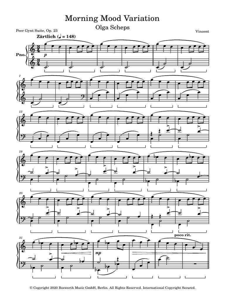 Olga Schleps - Morning Mood Variation | PDF