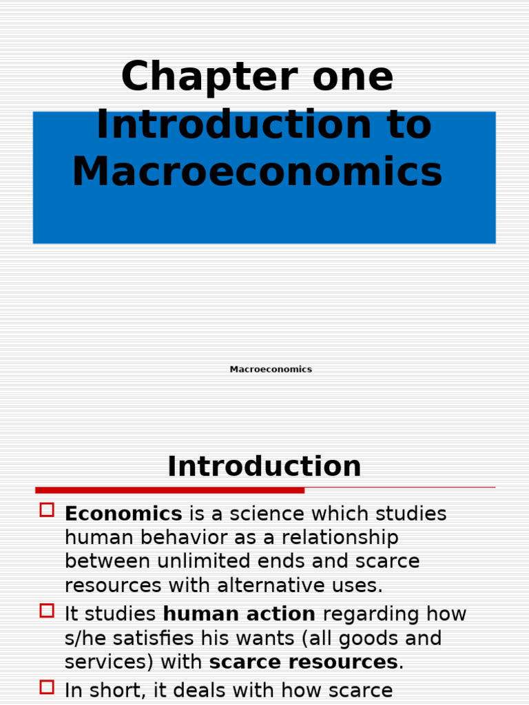 Introduction to Macroeconomics Concepts | PDF | Macroeconomics | Economics