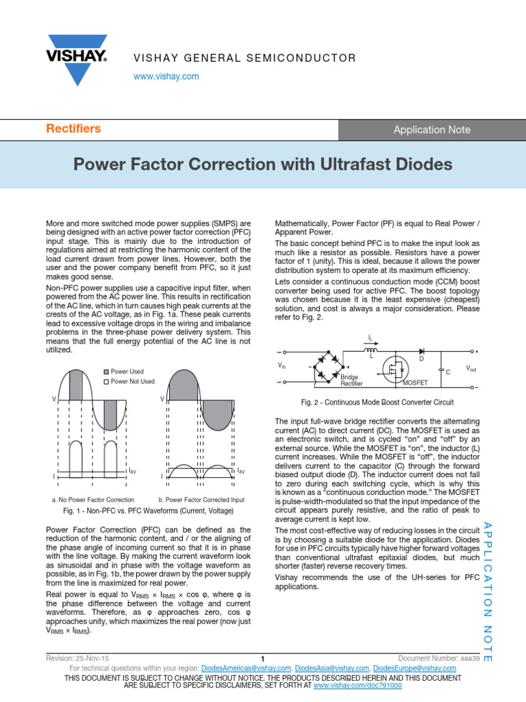 Power Factor Correction with Diodes | PDF | Rectifier | Power Supply