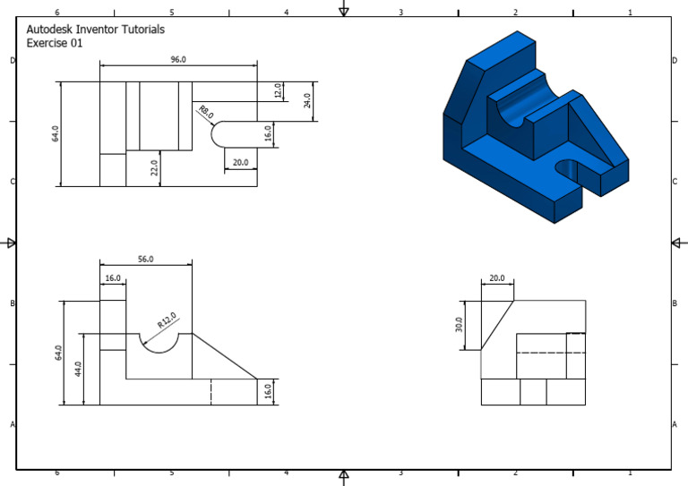 Tutoriels Autodesk Inventor : Exercice 01 | PDF