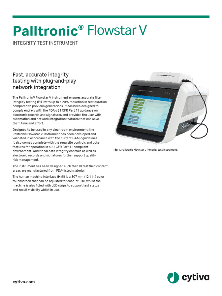 Palltronic Flowstar V User Manual | PDF | Pressure Measurement ...
