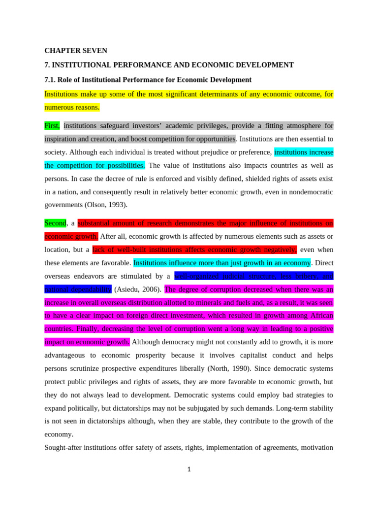 Institutional Performance and Economic Growth | PDF | Institution | Aids