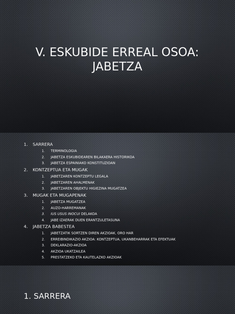 V.eskubide Erreal Osoa - Jabetza | PDF