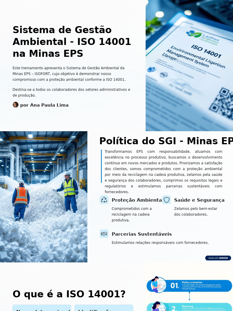 Sistema de Gestao Ambiental ISO 14001 Na Minas EPS. v3 | PDF ...