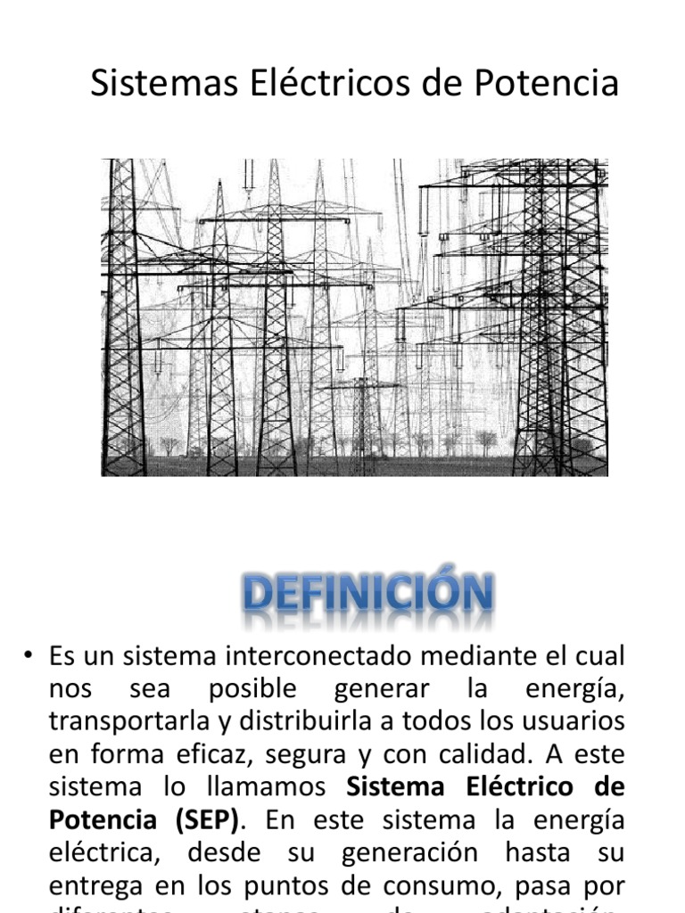 Partes de Un Sistema Eléctrico de Potencia PDF Transformador Generación eléctrica