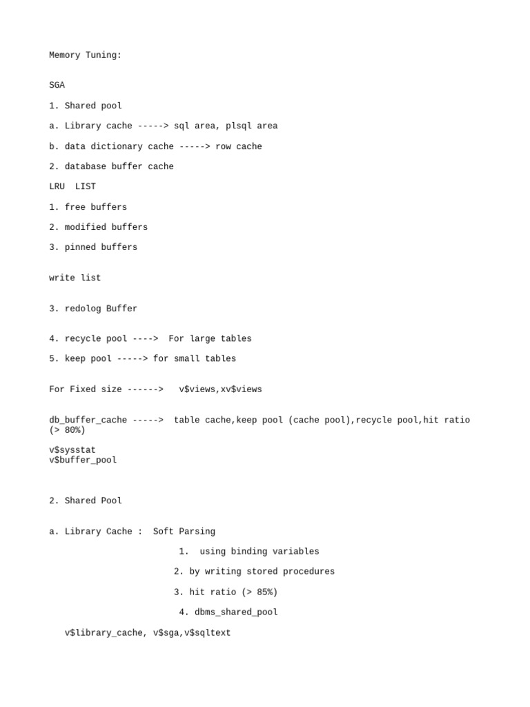 Memory Tuning | PDF