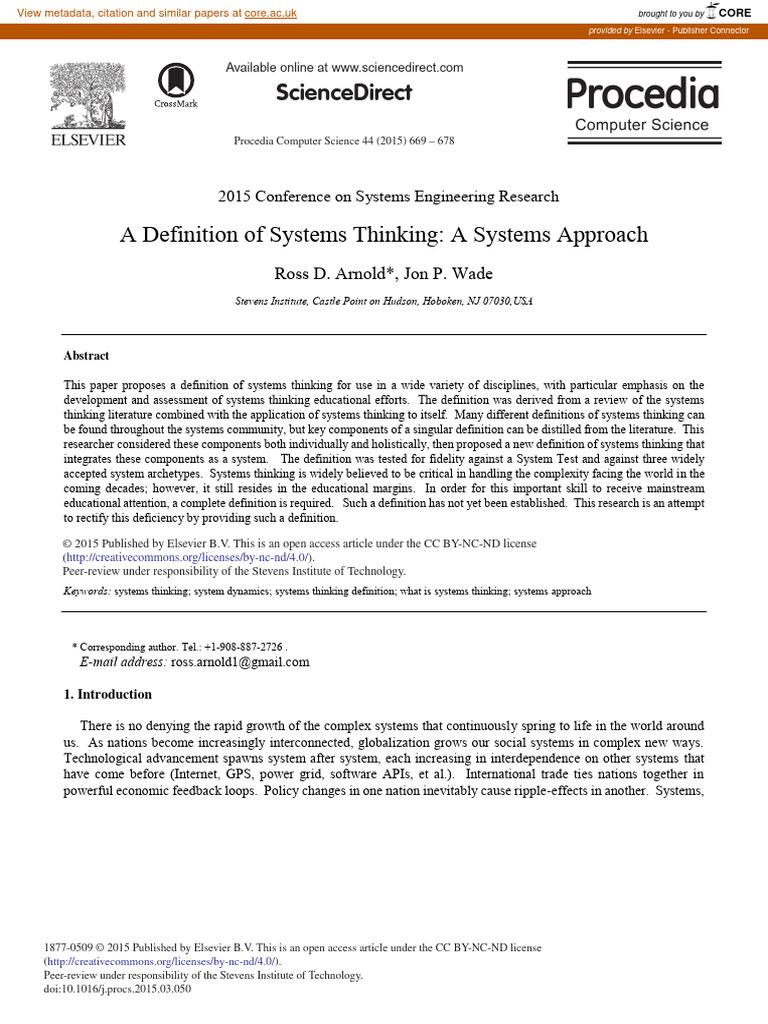 Defining Systems Thinking Approaches | PDF | System | Systems Theory