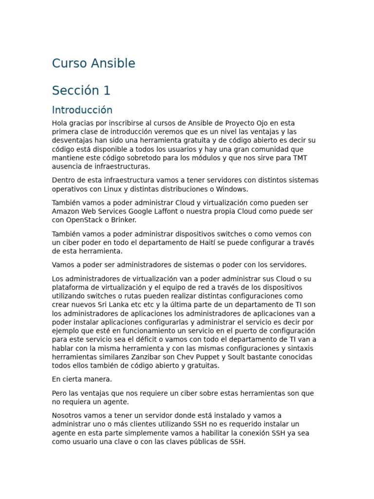 Curso Ansible Automatizacion | PDF | Distribución de Linux | Servidor web
