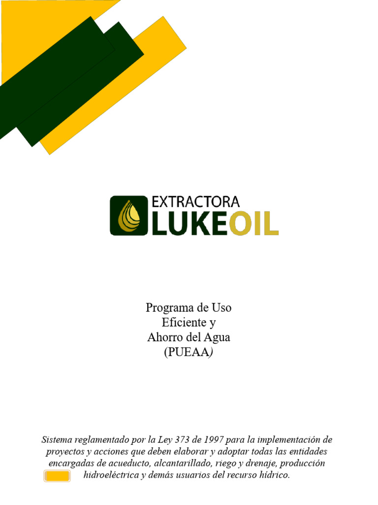 Programas de Uso Eficiente y Ahorro Del Agua PUEAA LUKE | PDF | Inundar ...