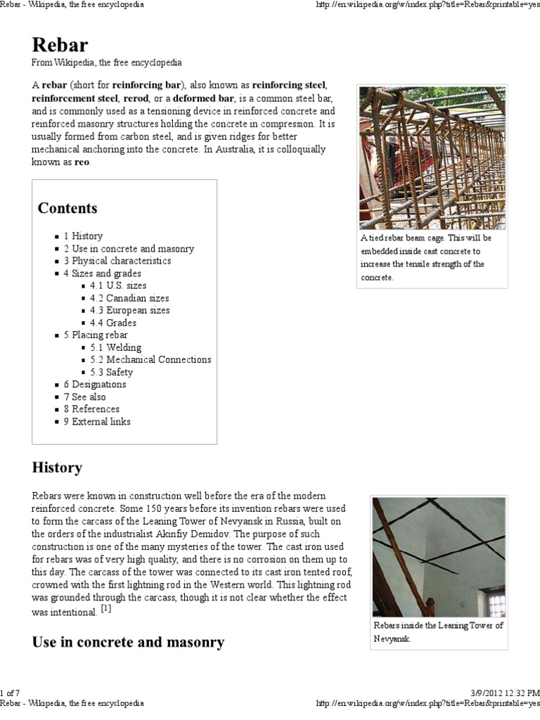 Rebar Wikipedia, The Free Encyclopedia Industries Building