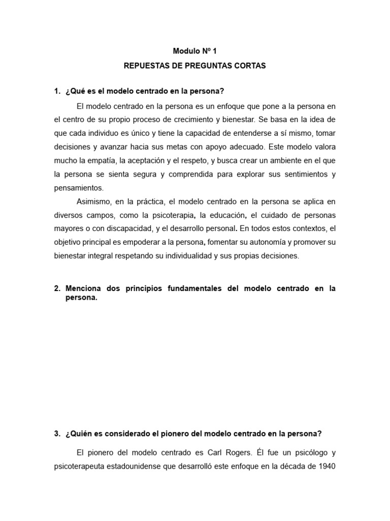 Modelo Centrado en la Persona: Claves y Principios | PDF | Empatía ...