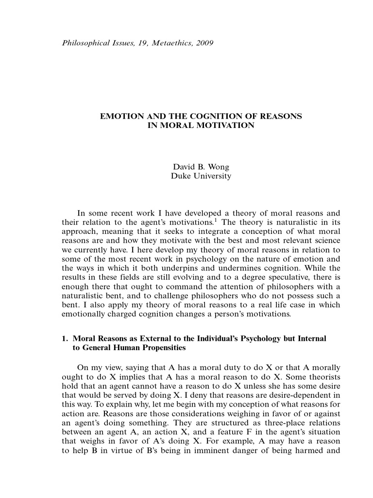 Emotion and Moral Motivation Theory | PDF | Empathy | Emotions