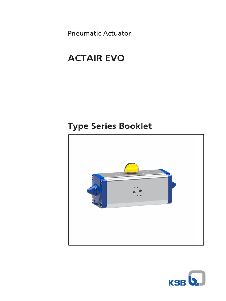 Type Series Booklet ACTAIR EVO | PDF | Actuator | Valve