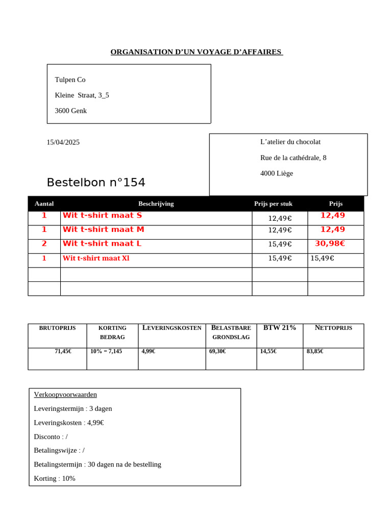 Bestel Bon | PDF