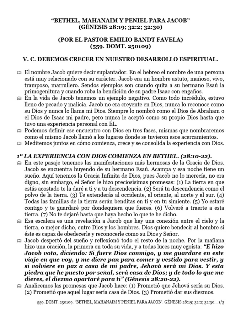 Encuentros de Jacob con Dios | PDF | Jacob | Abrahán