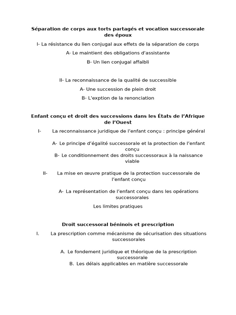 Droit successoral en Afrique de l'Ouest | PDF | Justice | Crime et violence