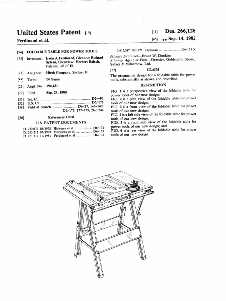 Hirsh Saw Table